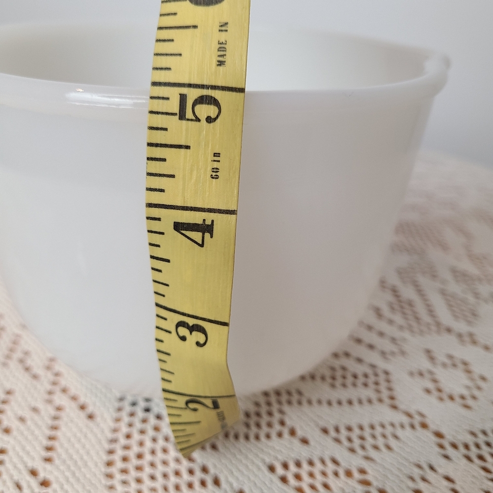 Vintage Glasbake Made for Sunbeam Mixer White Milk Glass Mixing Bowl # 20CJ USA - Picture 7 of 12
